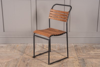Vintage Stacking Chairs with Black Frame